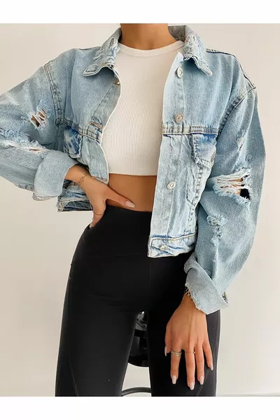 Veste courte en jean