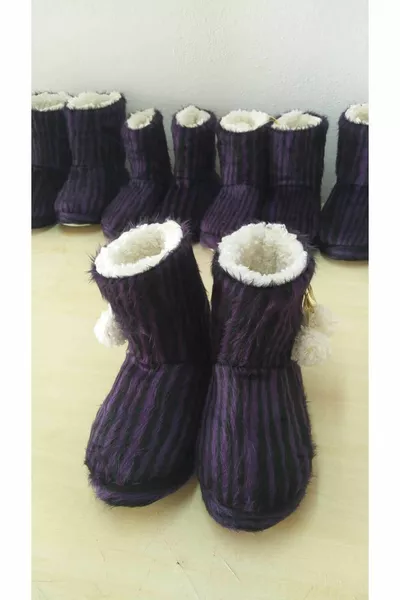 أفخم الأرجواني البيت الأحذية مع بومبوم البيت الأحذية باندوف