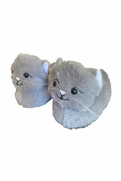 باندوف لطيف القط الشكل أفخم الشتاء النعال منزل مريح