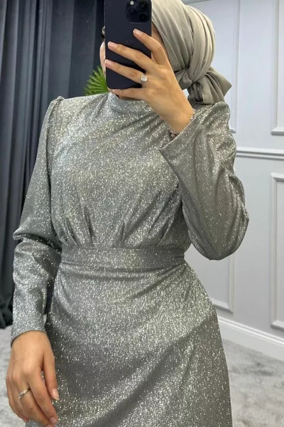 Azalea Evening Dress Grey