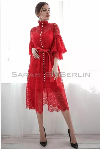 Güpürlü Mezuniyet Nedime Uzun Elbise