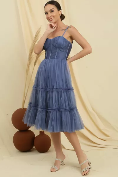 Robe courte sans armatures doublée de tulle Jupon doublée de tulle