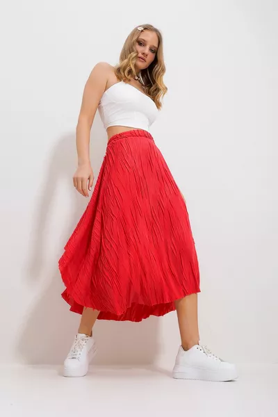 المرأة المرجان الذاتي المحكم تنورة رث مطاط 