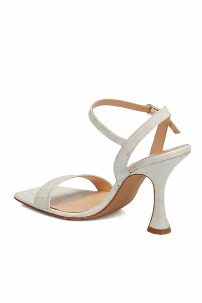 Chaussures de soirée femme en cuir verni blanc - O
