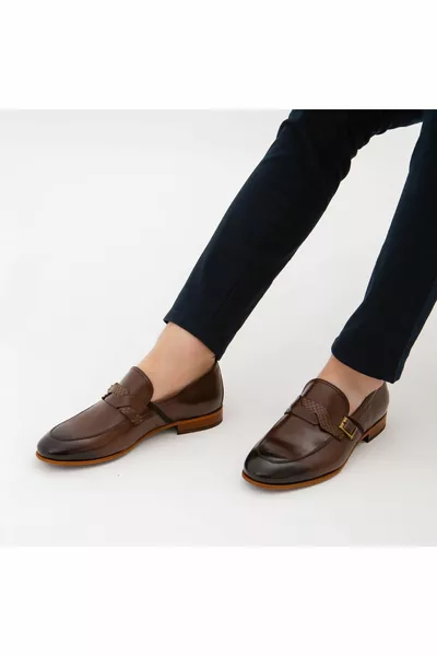 أحذية لوفر جلد طبيعي للرجال   Erk Ayk 