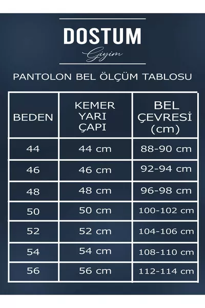 Men's Blue Navy Comfortable Fit High-Waist Classic Fabric Pants