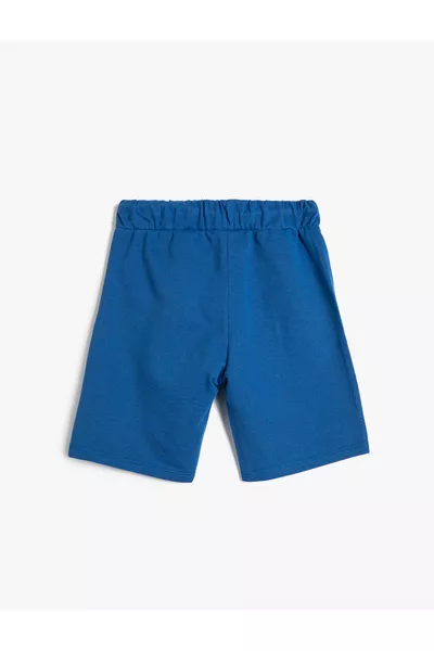 Cotton Basic Shorts with Tie Waist and Pockets