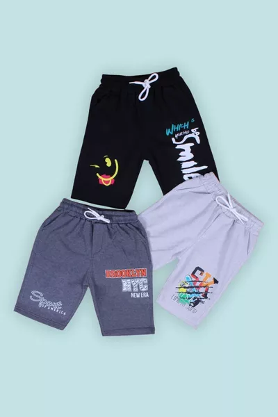 3-Piece Smile-Brooklyn-SK Boys' Grey-Fume-Black Capris