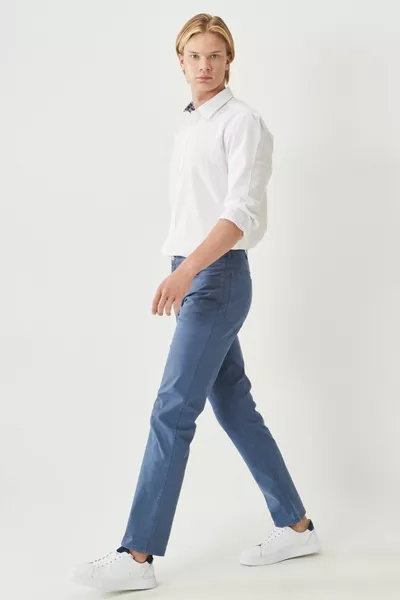 Texas Gerade Passform Elastische Blaue Hose