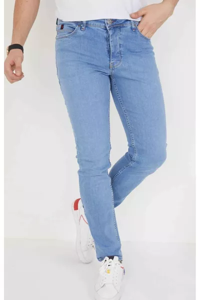 جينز بنطلون جينز أزرق