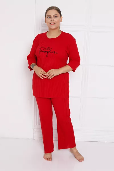 Ribbed Knit Cotton Spanish Leg New Season Plus Size Loungewear