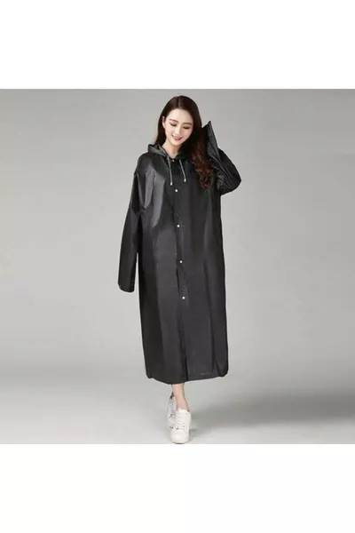 Impermeabile Unisex, Giacca Trasparente in PVC Impermeabile, Elegante Sopraveste in Eva