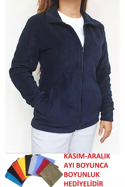 Damen Slim-Fit-Fleecejacke mit Taschen für den Winter