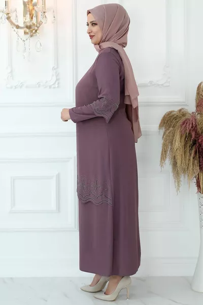 Yıldız Хиджаб Вечернее Платье Сушеная Роза