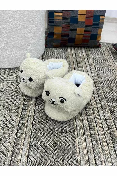 Panduf Schattige Kat Figured Winter Comfortabele Zachte Huislaarzen Huisschoenen