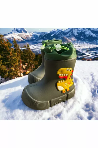 أحذية المطر للأطفال المبطنة