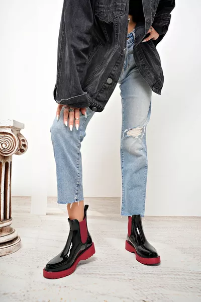 رذاذ قوة للماء مطاط عدم الانزلاق خفيفة الوزن وحيد المرأة أحذية المطر