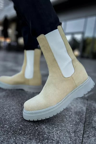  Alaska Senza Lacci Suola Ortopedica Casual Pelle Scamosciata Stivali Postali Sportivi Sabbia