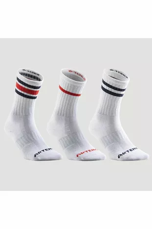 Tenis Çorabı - Kısa Konçlu - 3 Çift - Beyaz - Rs 