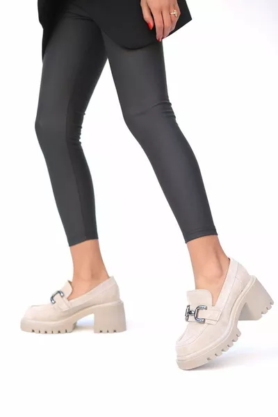 Libby Beige Loafer Schoenen voor dames