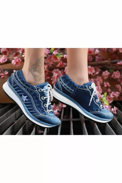 Baskets en denim pour femmes