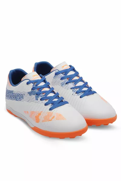 CYPRUS Heren Voetbalschoenen Wit / Saks Blauw