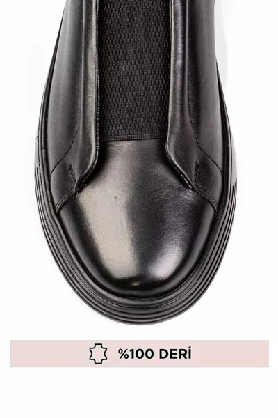 جلد طبيعي ، أحذية رجالية مرنة ، جلدية داخلية وخارجية