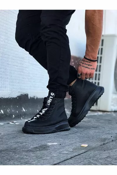   Charcoal Ribbon Halve Enkellaarzen