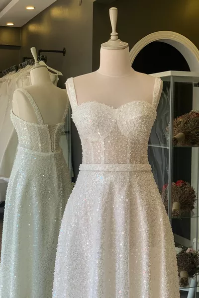 حجر أبيض ميدي طول مساء اللباس وسهرة اللباس