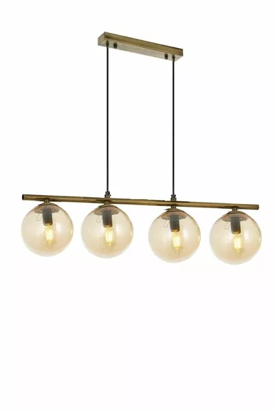 Modern Honeycomb Glass Sequential Quadruple Gold Pendant Chandelier