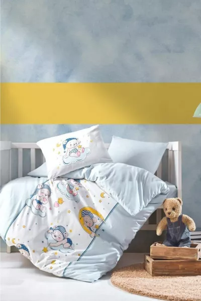 Bear Blue Baby Bedding Set