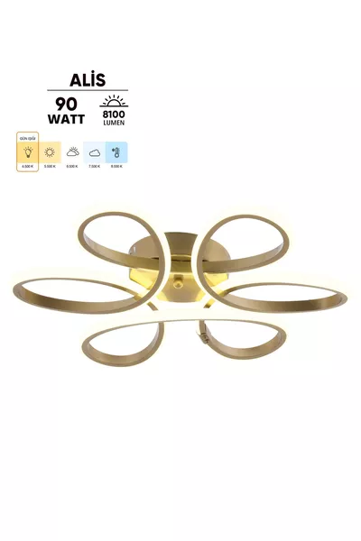 Plafonnier Alis Modern Vieilli Lumière du Jour Neuf pour Plafond Salon Cuisine Chambre Lustre LED