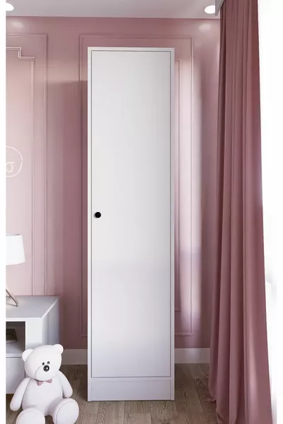 Daisy  Cm Armadio Bianco con Una Porta - Guardaroba