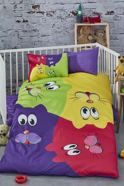 طقم لحاف أطفال من القطن ثلاثي الأبعاد مطبوع رقميًا