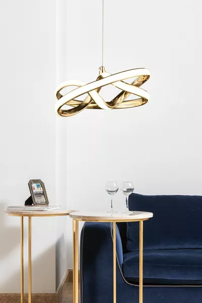 Vino Riserva Modèle Or Métal Plafonnier Salon Cuisine Chambre Moderne Lustre LED Suspendu