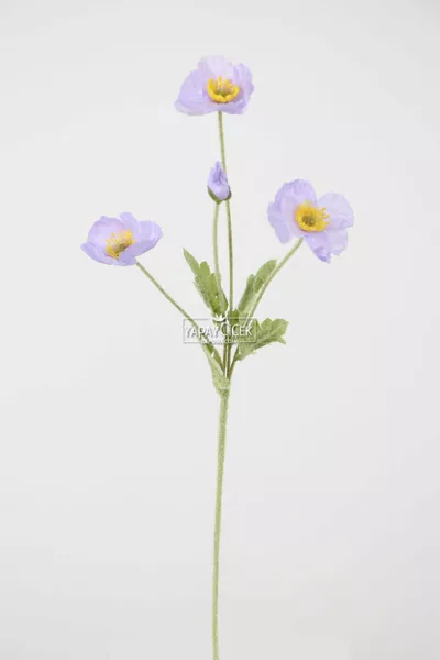 Künstliche Blume 4er-Stiel Mohnzweig  cm Lila