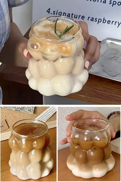 Термостойкий боросиликатный стакан в форме бусины | Кофейный и презентационный стакан | Боросиликатный стакан