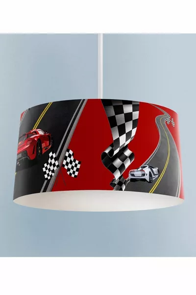 Suspension pour chambre d'enfant en forme de voiture de course