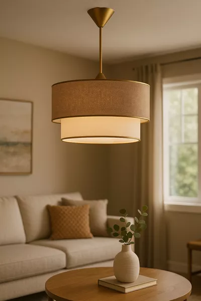 Suspension à abat-jour unique pour gâteau au café au lait