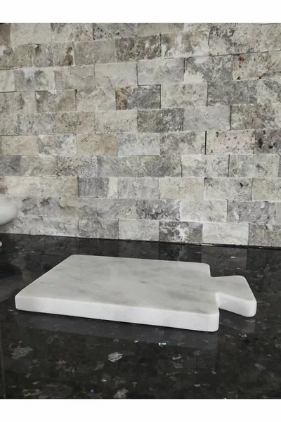 Beyaz Mermer Kesme Tahtası & Sunum Tabağı ( Zeybekmarblehome)