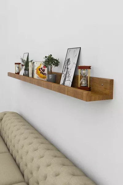 Natuurlijke Houten Licht Notenhouten cm Fotolijst Plank Wandplank Boekenplank Bloemenrek Zwevende Plank
