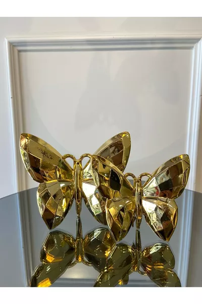 Double Gold Butterfly Figurine