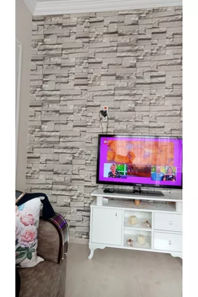 Самозалепващ 3D панел с тухлен ефект за телевизионен шкаф с различни размери