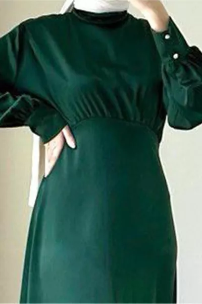 المرأة الأخضر (الزمرد) بات الأكمام مساء اللباس T 