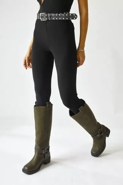 سولي الكاكي حزام مفصل سحب الأحذية