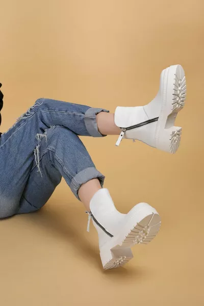 Sanlord جلد طبيعي مزدوج سستة التشريحية وحيد أحذية نسائية