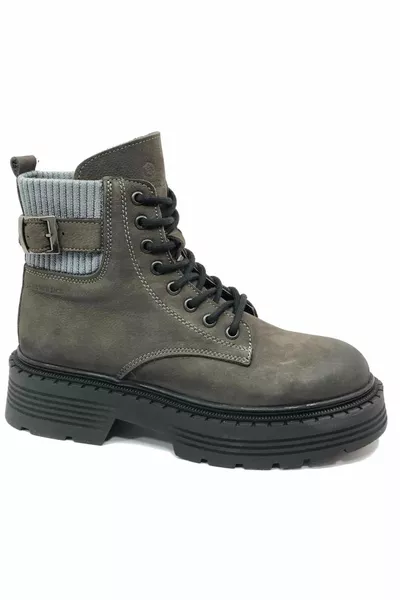 -Z Carmen Postal Damenstiefel aus echtem Leder grau