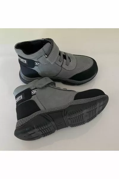 Jungenstiefel aus echtem Leder mit Thermo-Innenfutter und orthopädischer Sohle