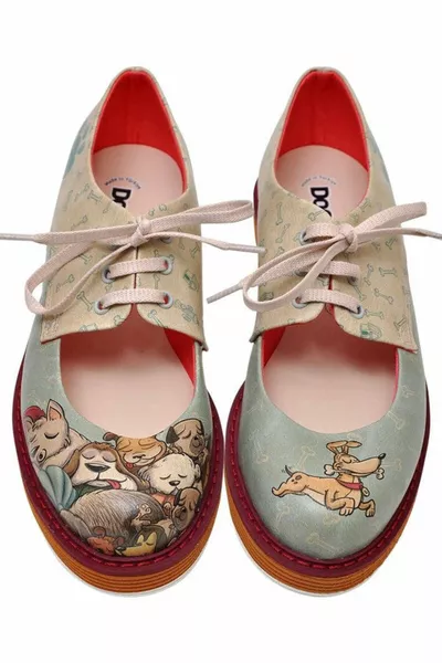 نسائي نباتي جلد الفيروز أحذية عارضة - تصميم النائمة