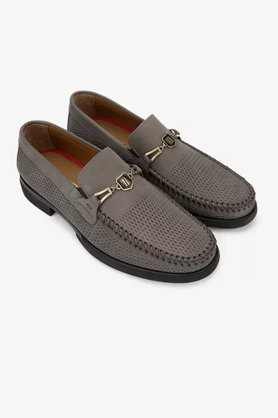 استر الرجال الرمال Nubuck أحذية جلد طبيعي المتسكع